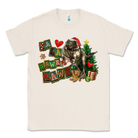 Natural Fa La La Trex Christmas Classic Tee - FaDigitalArtStudio