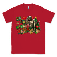 Red Fa La La Trex Christmas Classic Tee - FaDigitalArtStudio