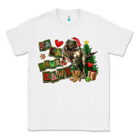 White Fa La La Trex Christmas Classic Tee - FaDigitalArtStudio