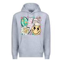 Heather Grey retro easter Premium Hoodie - MaliasSmallBusiness