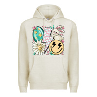 Oatmeal Heather retro easter Premium Hoodie - MaliasSmallBusiness