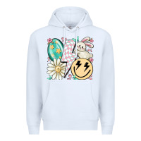 White retro easter Premium Hoodie - MaliasSmallBusiness
