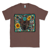 American Bison Wıth Sunflower And Gemstone Classic Tee | Teevron