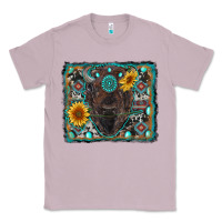 Lilac american bison wıth sunflower and gemstone Classic Tee - RanaPortraitStore