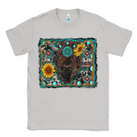 Moon Dust american bison wıth sunflower and gemstone Classic Tee - RanaPortraitStore