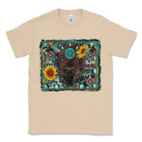 Mushroom american bison wıth sunflower and gemstone Classic Tee - RanaPortraitStore