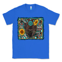 True Royal american bison wıth sunflower and gemstone Classic Tee - RanaPortraitStore