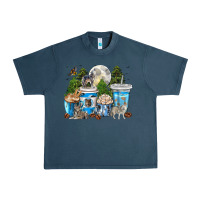 Midnight Navy Wolf coffee cups Urban Heavy Tee - texasbilliewilder