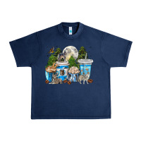 Navy Wolf coffee cups Urban Heavy Tee - texasbilliewilder