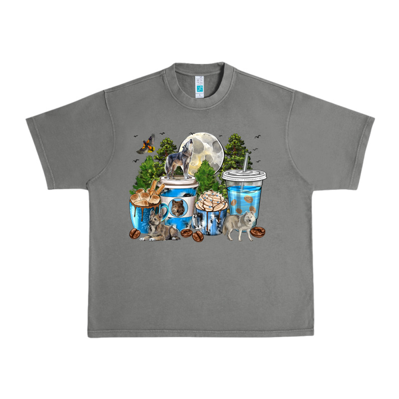 Wolf Coffee Cups Urban Heavy Tee by texasbilliewilder | Teevron