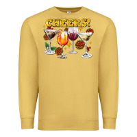 Antique Gold Cheers Christmas Coctail Premium Sweatshirt - AdoDesignShop