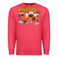Cardinal Cheers Christmas Coctail Premium Sweatshirt - AdoDesignShop
