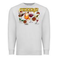 Dove Grey Cheers Christmas Coctail Premium Sweatshirt - AdoDesignShop