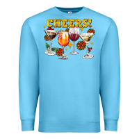 Ocean Blue Cheers Christmas Coctail Premium Sweatshirt - AdoDesignShop