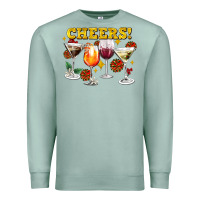 Seafoam Cheers Christmas Coctail Premium Sweatshirt - AdoDesignShop
