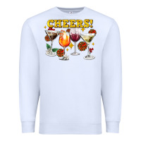 White Cheers Christmas Coctail Premium Sweatshirt - AdoDesignShop