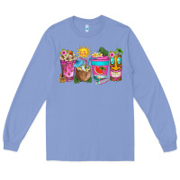 Colony Blue aloha coffe cups Long Sleeve Tee - texasbilliewilder