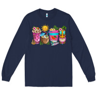 Navy aloha coffe cups Long Sleeve Tee - texasbilliewilder