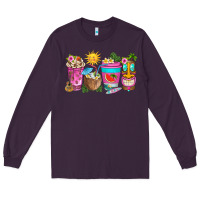 Plum aloha coffe cups Long Sleeve Tee - texasbilliewilder
