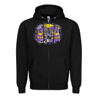 Black halloween rainbow Zipper Hoodie - CowhideDigitalArt