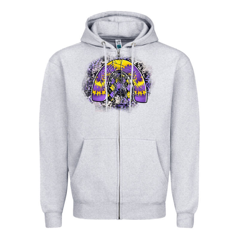 Halloween Rainbow Zipper Hoodie by CowhideDigitalArt | Teevron