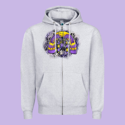 Halloween Rainbow Zipper Hoodie Designed By Cowhidedigitalart