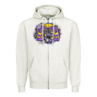 Oatmeal Heather halloween rainbow Zipper Hoodie - CowhideDigitalArt