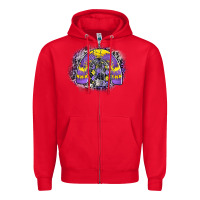Red halloween rainbow Zipper Hoodie - CowhideDigitalArt