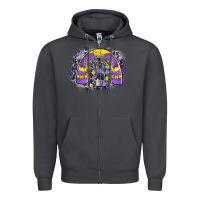 Smoke halloween rainbow Zipper Hoodie - CowhideDigitalArt