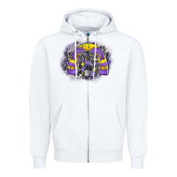 White halloween rainbow Zipper Hoodie - CowhideDigitalArt