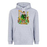 Heather Grey st patricks clover king  with shamrocks Heavyweight Hoodie - AdoDesignShop