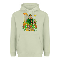 Matcha st patricks clover king  with shamrocks Heavyweight Hoodie - AdoDesignShop