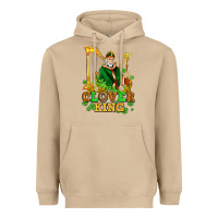 Mushroom st patricks clover king  with shamrocks Heavyweight Hoodie - AdoDesignShop