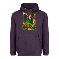 Plum st patricks clover king  with shamrocks Heavyweight Hoodie - AdoDesignShop
