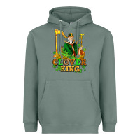 Sage st patricks clover king  with shamrocks Heavyweight Hoodie - AdoDesignShop