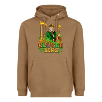 Toasted Coconut st patricks clover king  with shamrocks Heavyweight Hoodie - AdoDesignShop