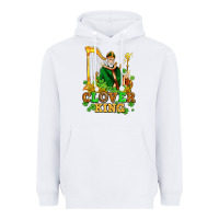 White st patricks clover king  with shamrocks Heavyweight Hoodie - AdoDesignShop