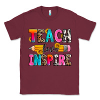 Burgundy teach love inspire Classic Tee - Zillion Design Studio