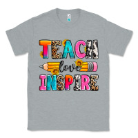 Heather Grey teach love inspire Classic Tee - Zillion Design Studio