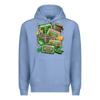 Colony Blue st patrick's day cassette tapes Premium Hoodie - MaliasSmallBusiness