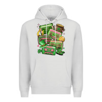 Dove Grey st patrick's day cassette tapes Premium Hoodie - MaliasSmallBusiness