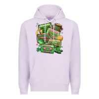 Lilac st patrick's day cassette tapes Premium Hoodie - MaliasSmallBusiness