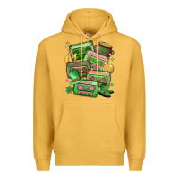Mustard st patrick's day cassette tapes Premium Hoodie - MaliasSmallBusiness