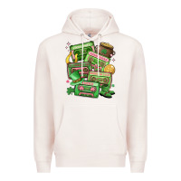 Pale Pink st patrick's day cassette tapes Premium Hoodie - MaliasSmallBusiness