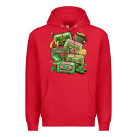 Red st patrick's day cassette tapes Premium Hoodie - MaliasSmallBusiness