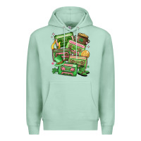 Seafoam st patrick's day cassette tapes Premium Hoodie - MaliasSmallBusiness