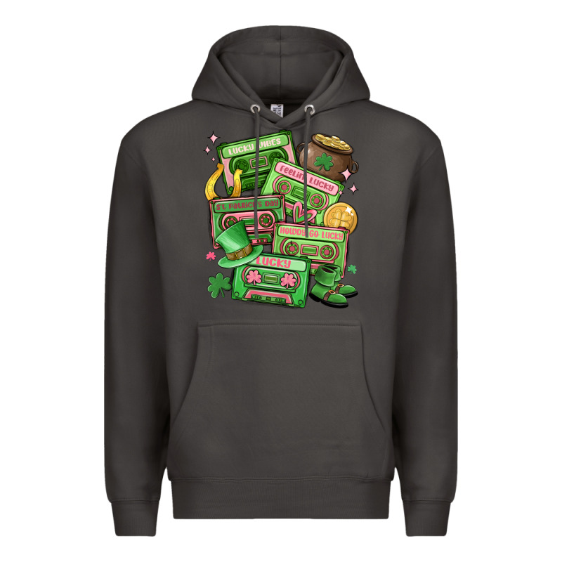 St Patrick's Day Cassette Tapes Premium Hoodie by MaliasSmallBusiness | Teevron