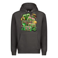 Smoke st patrick's day cassette tapes Premium Hoodie - MaliasSmallBusiness