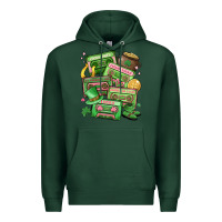 Sports Green st patrick's day cassette tapes Premium Hoodie - MaliasSmallBusiness