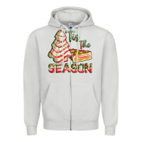 Dove Grey tis the season Zipper Hoodie - FaDigitalArtStudio